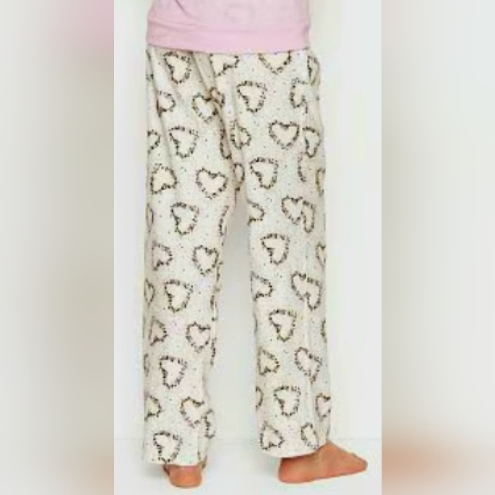 Victoria's Secret Speckled Hearts Flannel Cotton/Modal Pajamas Pants Large - Picture 9 of 16